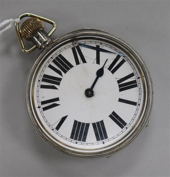 A Swiss 935 silver Goliath pocket watch.